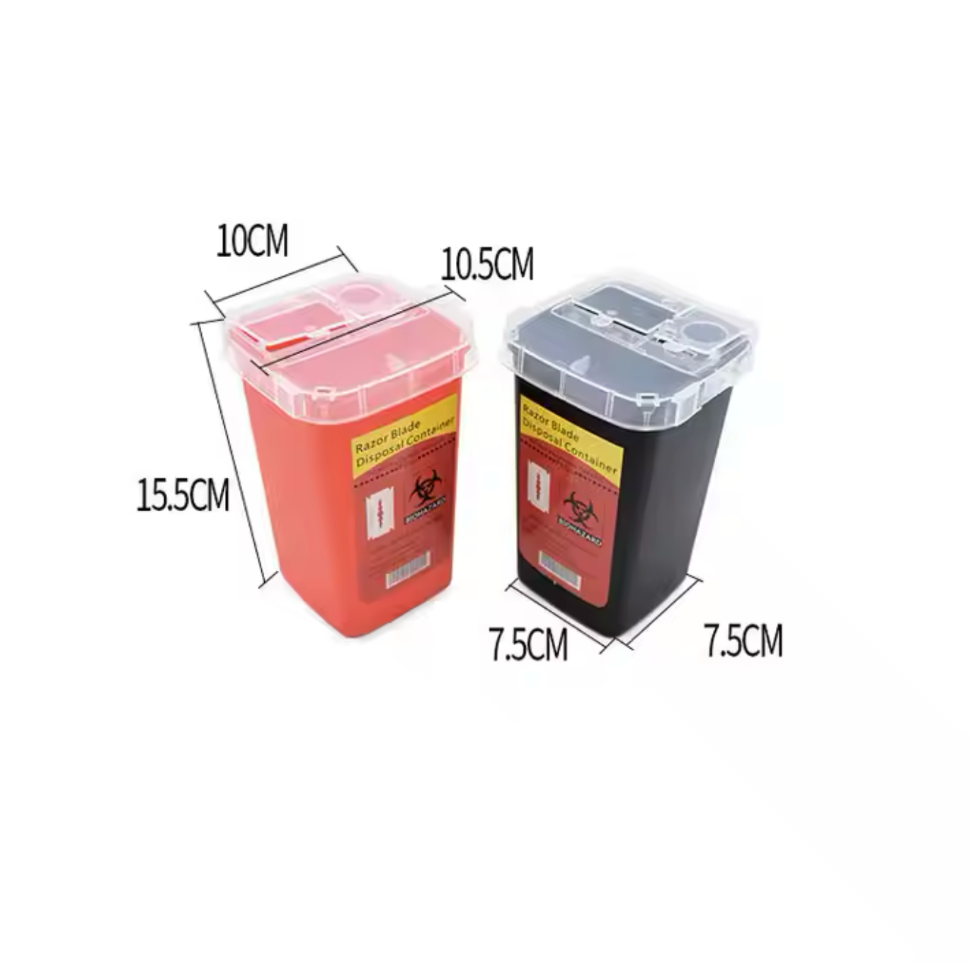 Used razor blade storage container