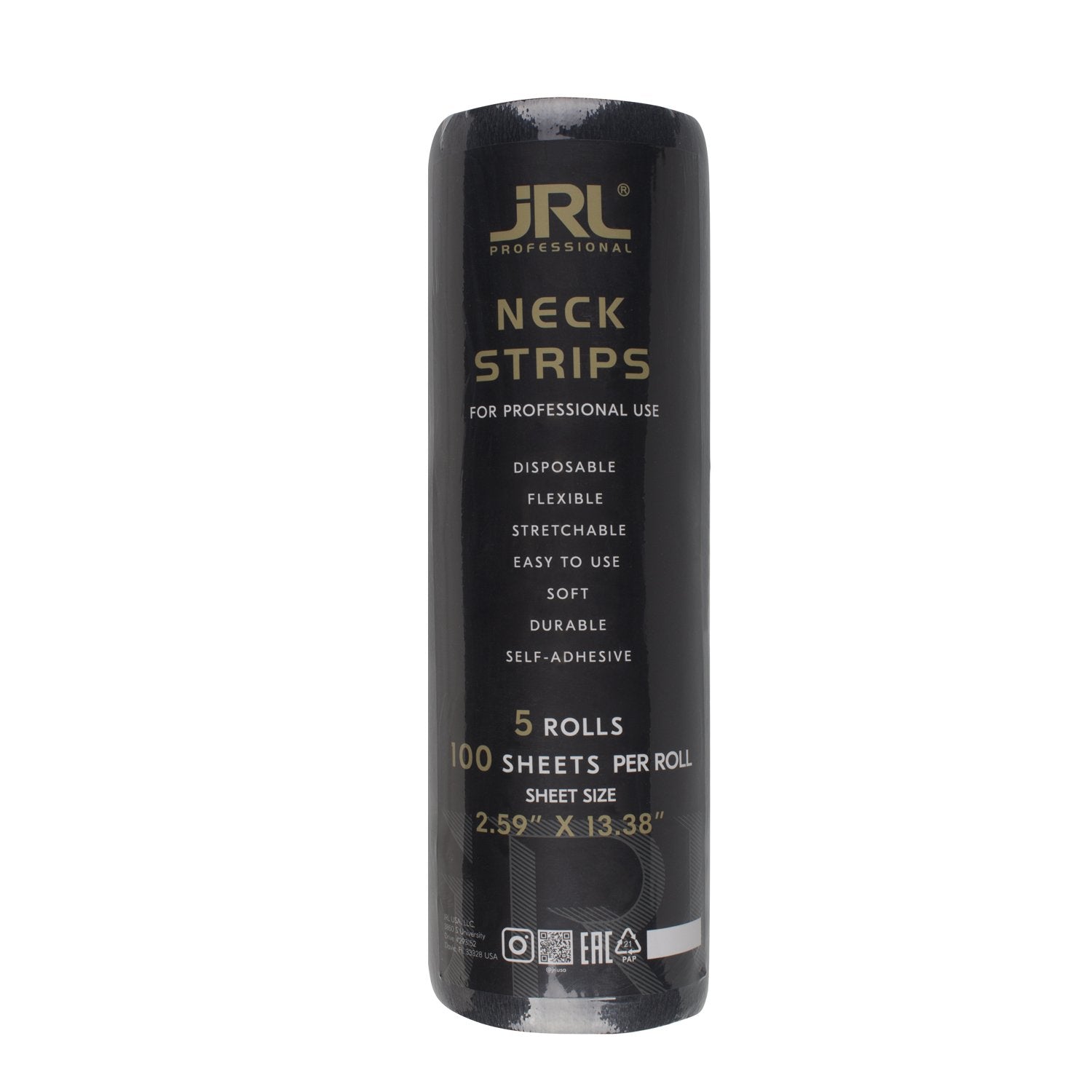 JRL Neck paper, black (5 rolls)