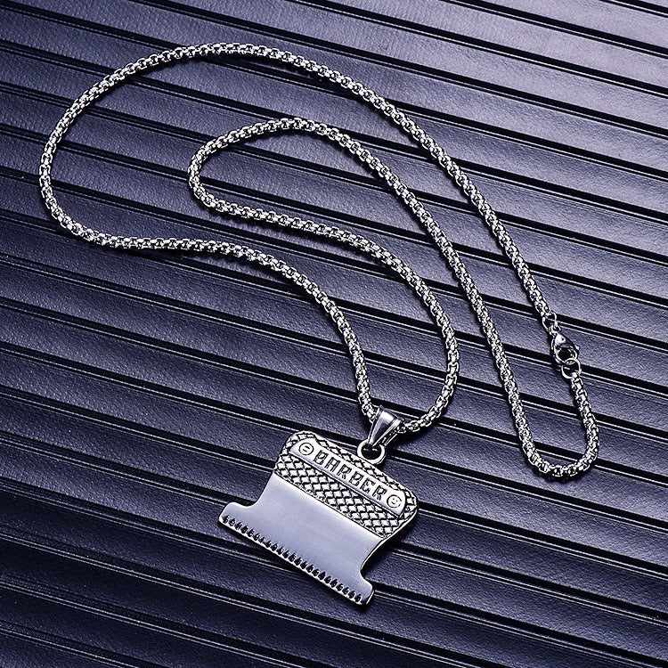 Barber Blade Necklace - Gold and Silver